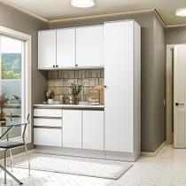 Armário de Cozinha Compacta 100% MDF 190cm Branco Celeste Kappesberg Armário de Cozinha Compacta 100% MDF 190cm Branco Celeste Kappesberg