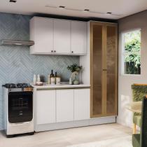 Armário de Cozinha Compacta 100% MDF 192cm Branco Celeste Kappesberg Armário de Cozinha Compacta 100% MDF 192cm Branco Celeste Kappesberg