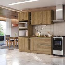 Armário de Cozinha Compacta 100% MDF 205cm Nogueira Celeste Kappesberg Armário de Cozinha Compacta 100% MDF 205cm Nogueira Celeste Kappesberg