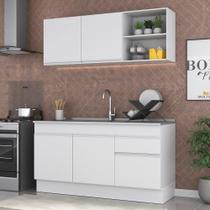 Armário de Cozinha Compacta 150cm com Rodapé Veneza Multimóveis V2114