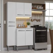 Armário De Cozinha Compacta 156 Cm Branco Emilly Madesa 01 Armário De Cozinha Compacta 156 Cm Branco Emilly Madesa 01