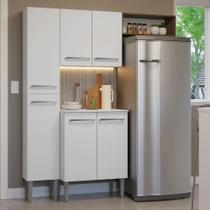 Armário de Cozinha Compacta 156 cm Branco Emilly Madesa 03 Armário de Cozinha Compacta 156 cm Branco Emilly Madesa 03