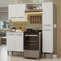 Armário de Cozinha Compacta 156cm Emilly Madesa Branco 02 Armário de Cozinha Compacta 156cm Emilly Madesa Branco 02