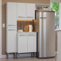 Armário de Cozinha Compacta 156cm Emilly Madesa Branco 03 Armário de Cozinha Compacta 156cm Emilly Madesa Branco 03