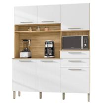 Armário de Cozinha Compacta 160cm Montreal K02 Freijó/Supremo - Mpozenato