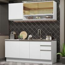 Armário de Cozinha Compacta 180cm Branco Glamy Madesa 06