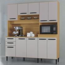 Armário de Cozinha Compacta 180cm Regina P11 Damasco/Off White - Mpozenato Armário de Cozinha Compacta 180cm Regina P11 Damasco/Off White - Mpozenato