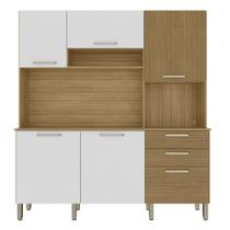 Armário de Cozinha Compacta 180cm Turim Plus Freijó/Supremo Z06 - Mpozenato