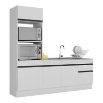 Armário de Cozinha Compacta 212cm com Rodapé Veneza Multimóveis V2113