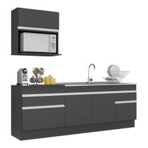 Armário de Cozinha Compacta 220cm com Rodapé Veneza Multimóveis V2110