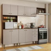 Armário de Cozinha Compacta 235cm Rustic/Crema Gourmet Madesa 02