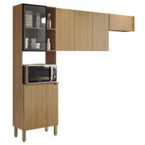 Armário de Cozinha Compacta 251cm Laura Plus Freijó Z06 - Mpozenato Armário de Cozinha Compacta 251cm Laura Plus Freijó Z06 - Mpozenato