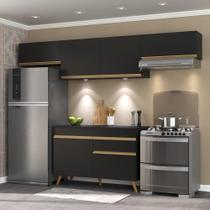 Armário de Cozinha Compacta 260cm com Leds Veneza Up Multimóveis V2022