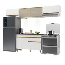 Armário de Cozinha Compacta 260cm com Leds Veneza Up Multimóveis V2023