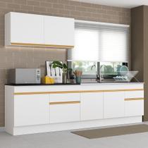 Armário de Cozinha Compacta 270cm com Rodapé Veneza Multimóveis V2111