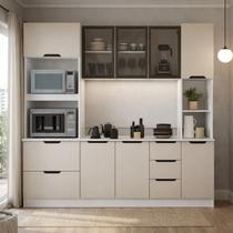 Armário de Cozinha Compacta 4 peças 230cm Meena Politorno Móveis