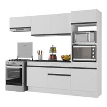 Armário De Cozinha Compacta 4 Peças Com Rodapé Mp2176 Made Multimóveis Branco/preto Branco/preto Armário De Cozinha Compacta 4 Peças Com Rodapé Mp2176 Made Multimóveis Branco/preto Branco/preto