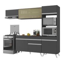 Armário de Cozinha Compacta 4 peças MP3691.898 Veneza Preto Armário de Cozinha Compacta 4 peças MP3691.898 Veneza Preto