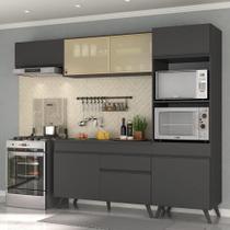 Armário De Cozinha Compacta 4 Peças Veneza Preto