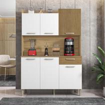 Armário de Cozinha Compacta 6 Portas 1 Gaveta Gênova Armário de Cozinha Compacta 6 Portas 1 Gaveta Gênova