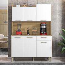 Armário de Cozinha Compacta 6 Portas 1 Gaveta Gênova Armário de Cozinha Compacta 6 Portas 1 Gaveta Gênova