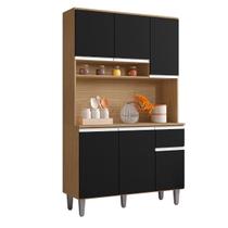 Armário de Cozinha Compacta 6 Portas 1 Gaveta Marcia Multiuso AJL Móveis