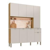 Armário de Cozinha Compacta 8 Portas e 1 Gaveta 161cm Dacar Freijó/Soft - Pallazio Armário de Cozinha Compacta 8 Portas e 1 Gaveta 161cm Dacar Freijó/Soft - Pallazio