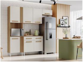 Armário de Cozinha Compacta Aramóveis Juma com Balcão 7 Portas 2 Gavetas Armário de Cozinha Compacta Aramóveis Juma com Balcão 7 Portas 2 Gavetas