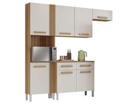 Armário de Cozinha Compacta Aramóveis Juma com Balcão 7 Portas 2 Gavetas Armário de Cozinha Compacta Aramóveis Juma com Balcão 7 Portas 2 Gavetas