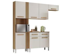 Armário de Cozinha Compacta Aramóveis Juma com Balcão 7 Portas 2 Gavetas