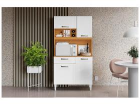 Armário de Cozinha Compacta Aramóveis Malva 4 Portas 1 Gaveta