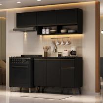 Armário de Cozinha Compacta Atlanta Petit Carraro Preto Touch