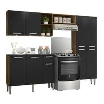 Armário de Cozinha Compacta c/ 3 Leds 3 pçs Pequim Multimóveis V3413 Preto/Lacca Fumê Armário de Cozinha Compacta c/ 3 Leds 3 pçs Pequim Multimóveis V3413 Preto/Lacca Fumê