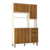 Armário de Cozinha Compacta com 5 Portas e 3 Gavetas Sofia Luciane Móveis Armário de Cozinha Compacta com 5 Portas e 3 Gavetas Sofia Luciane Móveis