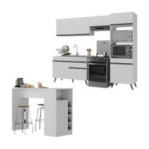 Armário de Cozinha Compacta com Mesa/Bancada Veneza Multimóveis MP2210