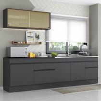 Armário De Cozinha Compacta Com Rodapé Preto Armário De Cozinha Compacta Com Rodapé Preto