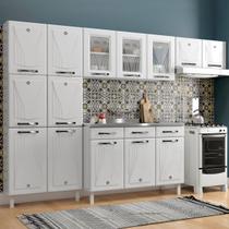 Armário de Cozinha Compacta de Aço Completa Star New 14 Portas 2 Gavetas Branco - Pnr Móveis