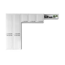 Armário de Cozinha Compacta de Aço Itatiaia Rose Suspenso 245cm 7 Portas 6 Prateleiras Branco