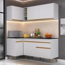 Armário de Cozinha Compacta de Canto Veneza GW Multimóveis MP2057 Branca Armário de Cozinha Compacta de Canto Veneza GW Multimóveis MP2057 Branca