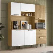 Armário de Cozinha Compacta MDF 6 Portas Ferrara Plus