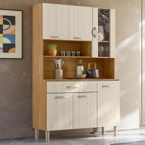 Armário de Cozinha Compacta MDF 6 Portas Golden PLus