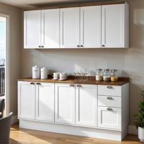 Armário de Cozinha Compacta Modulada 2,0m 9 peças Iluminata Genialflex