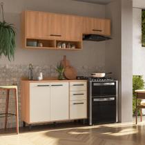 Armário de Cozinha Compacta Modulada 3 Peças com Balcão Havana Multimóveis CR20325