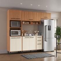 Armário de Cozinha Compacta Modulada 4 Peças com Gabinete Pia Havana Multimóveis CR20321 Armário de Cozinha Compacta Modulada 4 Peças com Gabinete Pia Havana Multimóveis CR20321