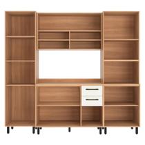 Armário De Cozinha Compacta Modulada 4 Peças Havana Multimóveis Cr20329 Rovere/champanhe