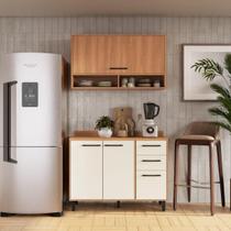 Armário de Cozinha Compacta Modulada com Balcão Havana Multimóveis CR20339