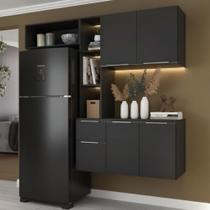 Armário de Cozinha Compacta MP2005 Sofia Multimóveis Preta