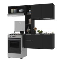 Armário de Cozinha Compacta Multimóveis Sofia FG2002 Preta
