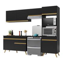 Armário de Cozinha Compacta Multimóveis Veneza GB FG3693 Preta