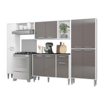 Armário de Cozinha Compacta Multimóveis Xangai Classic FG3280 Branca/Lacca Fumê Armário de Cozinha Compacta Multimóveis Xangai Classic FG3280 Branca/Lacca Fumê